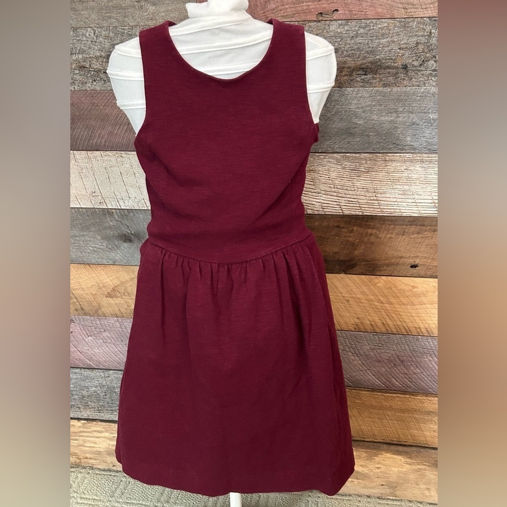 Classic J Crew Burgundy Rich Red Sleeveless Fit & Flare Dress /Women’s-XXS
